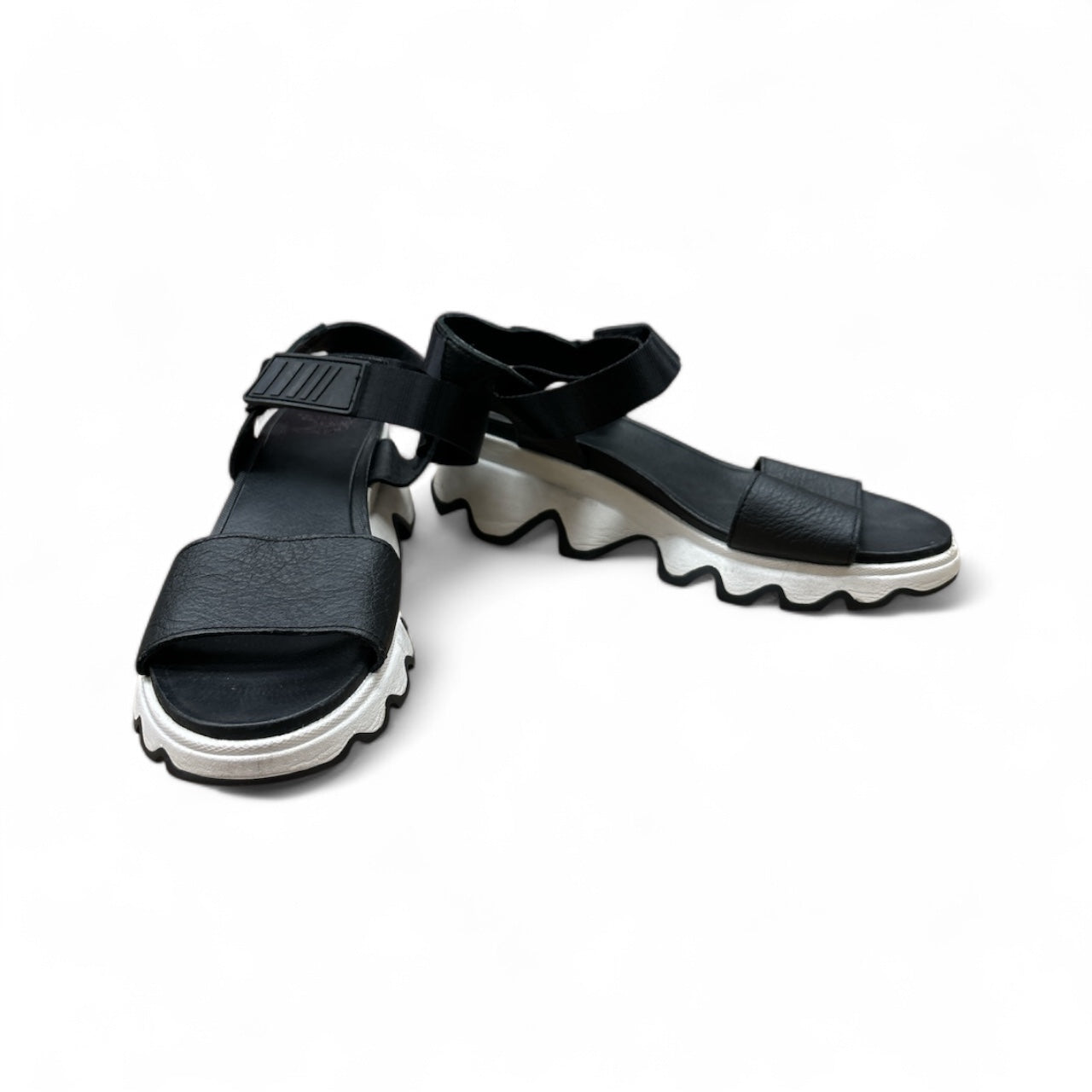 Shoes Hiking By Sorel In Black & White, Size: 9