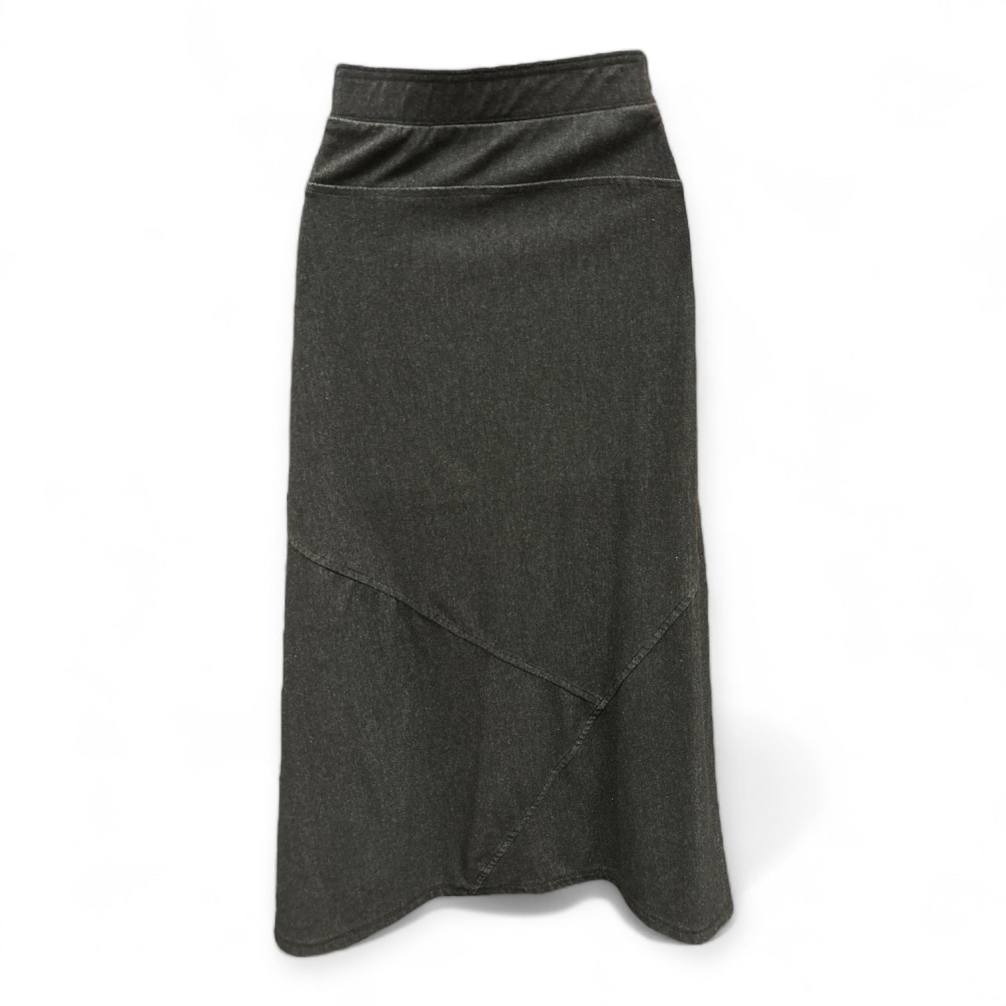 Skirt Midi By Clothes Mentor In Black Denim, Size: Xxl