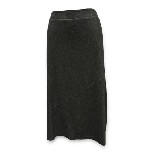 Skirt Midi By Clothes Mentor In Black Denim, Size: Xxl