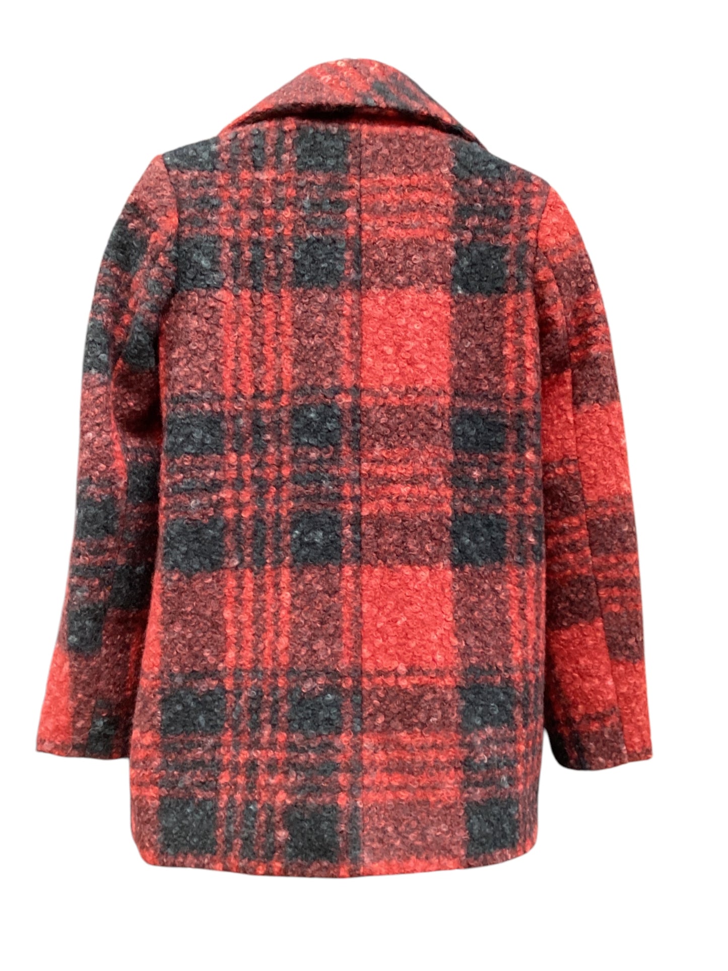 Coat Peacoat By Sam Edelman In Plaid Pattern, Size: Xxs