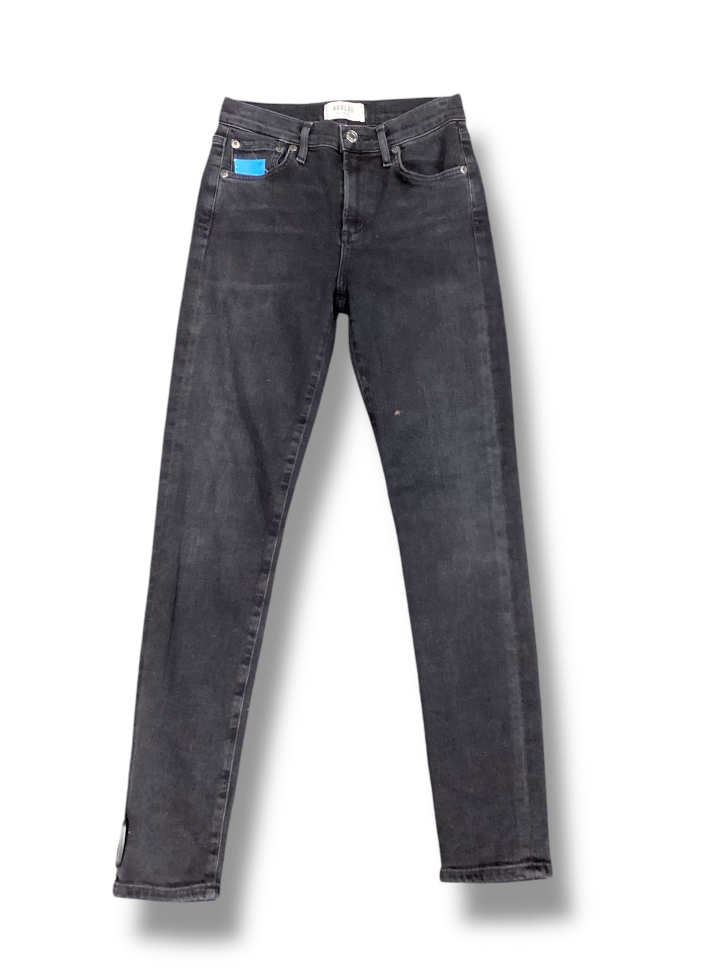 Jeans Skinny By Agolde In Black Denim, Size: 26