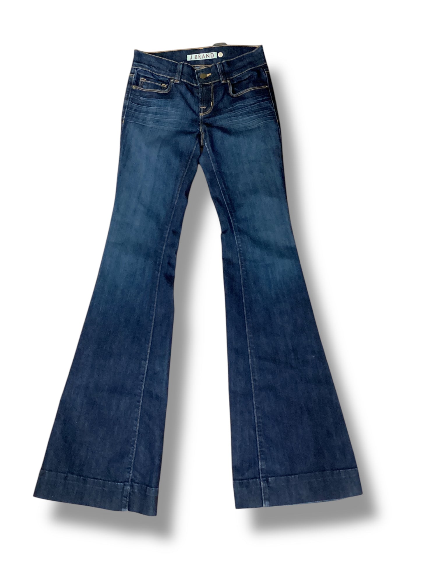 Jeans Flared By J Brand In Blue Denim, Size: 24