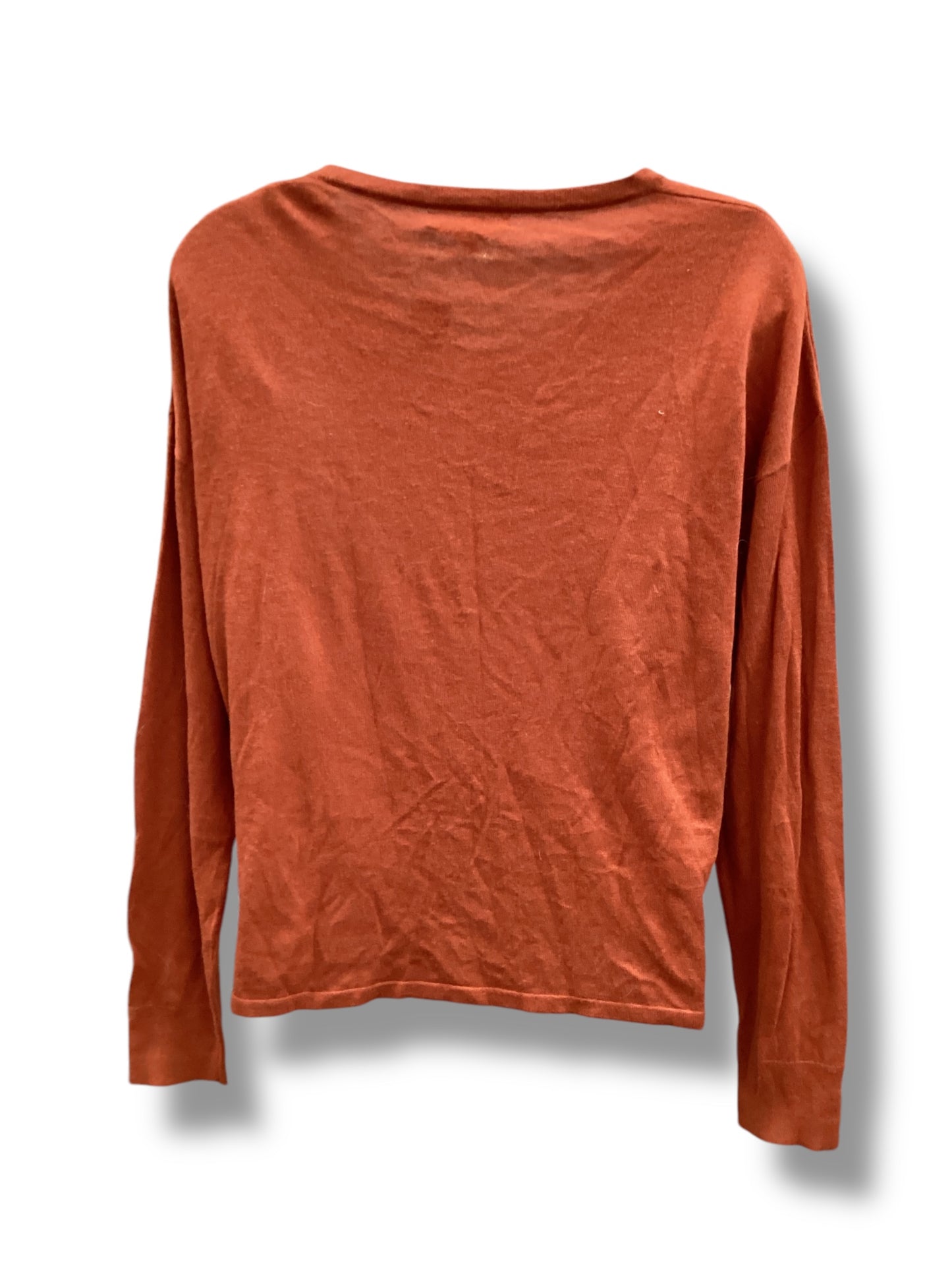 Top Long Sleeve By Madewell In Orange, Size: L