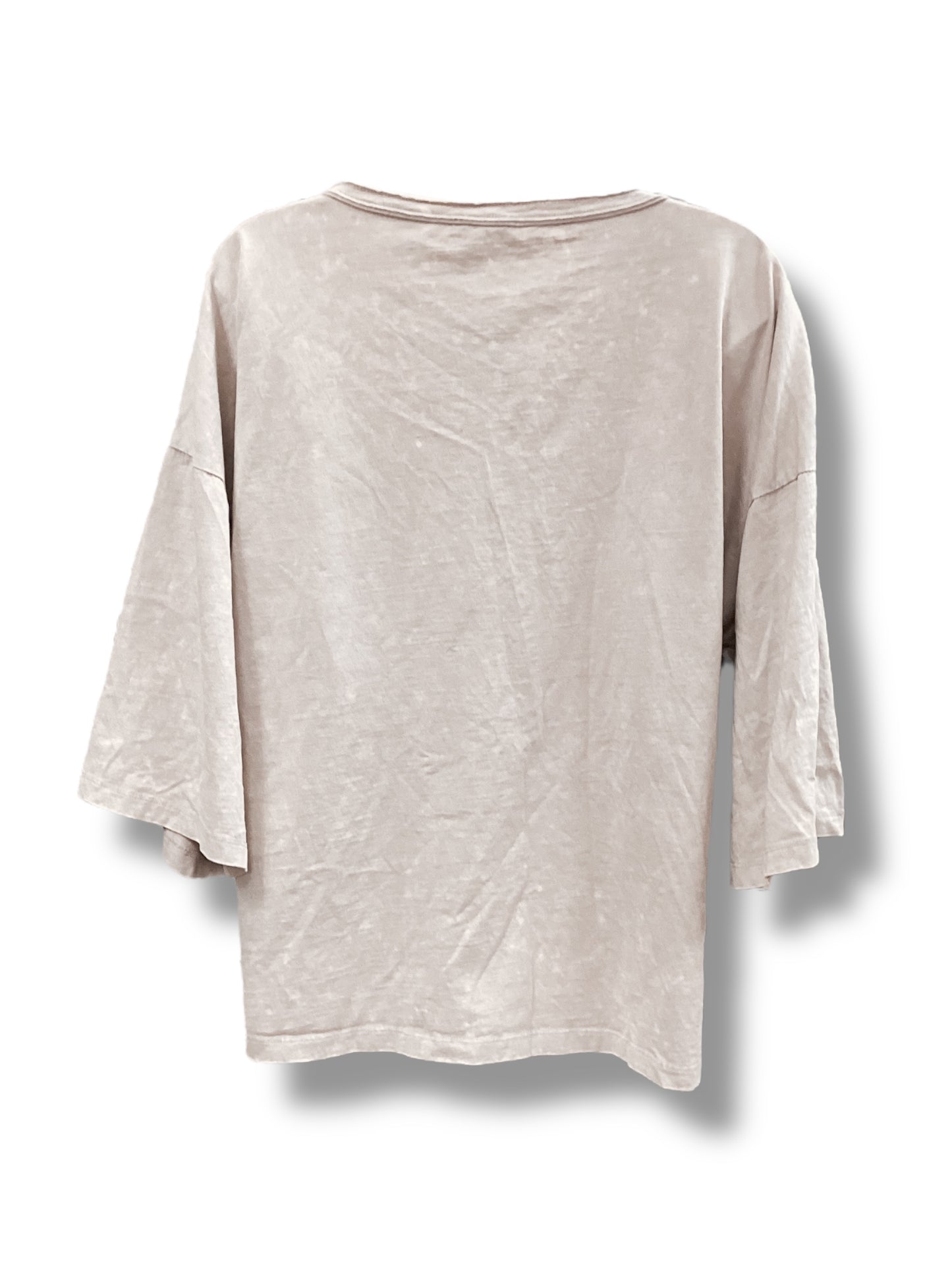 Top Short Sleeve By Brandy Melville In Beige, Size: L