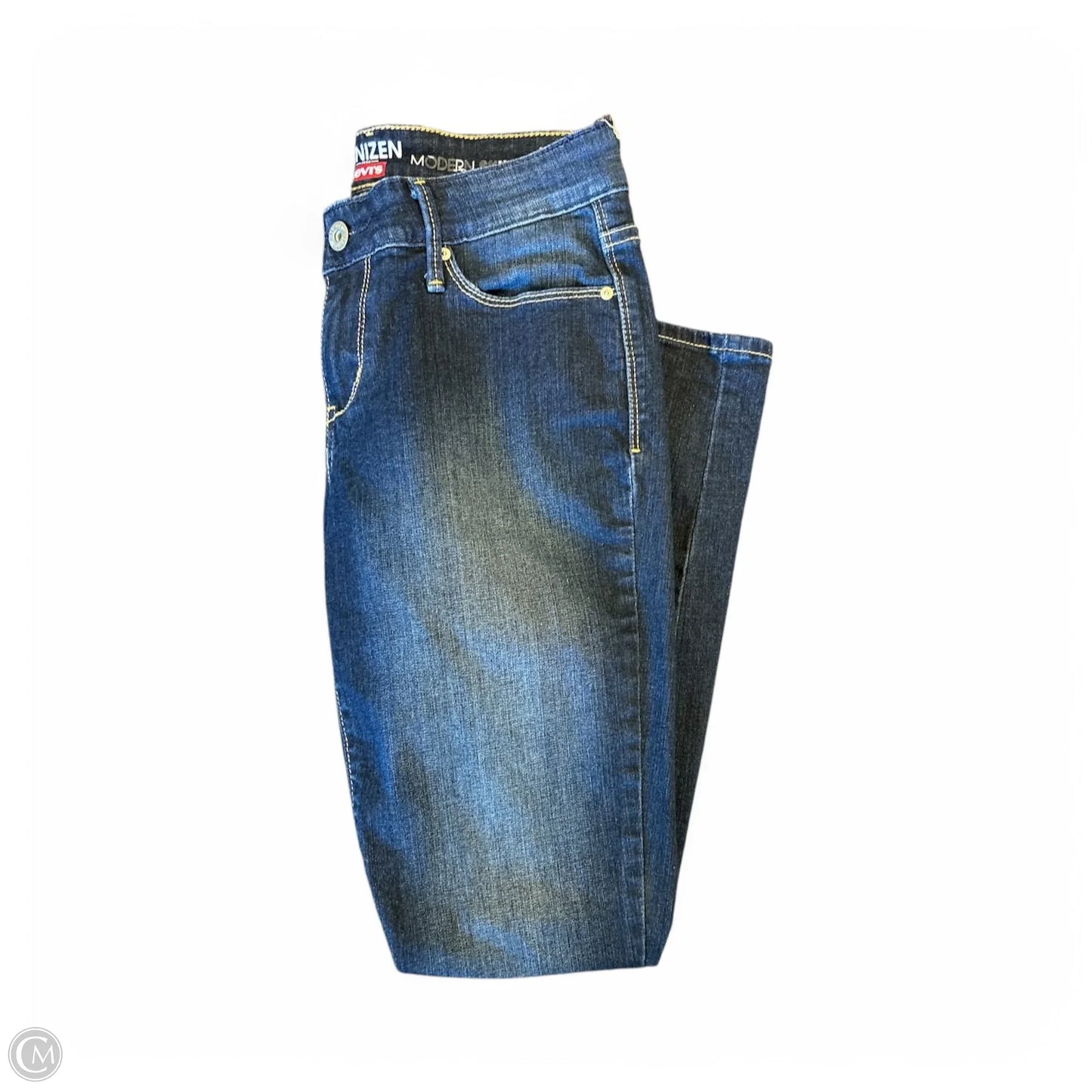 Jeans Skinny By Denizen By Levis In Blue Denim, Size: 26