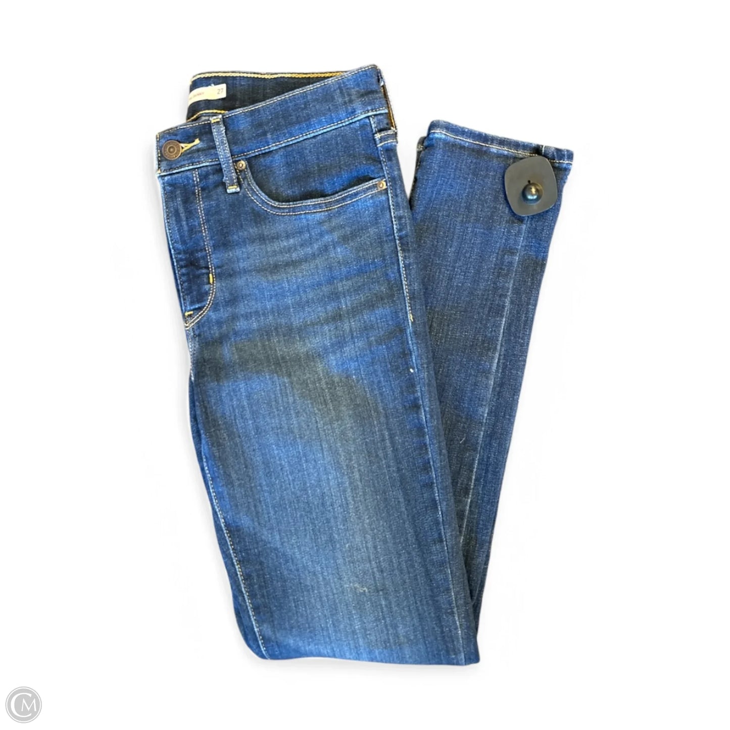 Jeans Skinny By Levis In Blue Denim, Size: 28