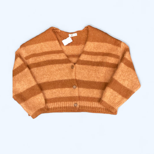 Sweater Cardigan By Mng In Orange, Size: M