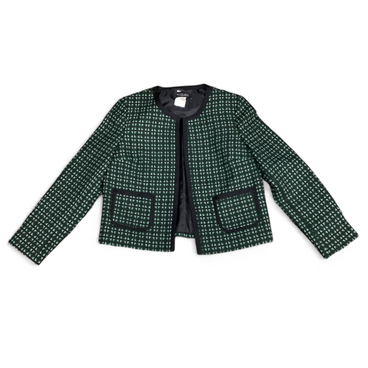 Blazer By Evan-picone In Black & Green, Size: 10