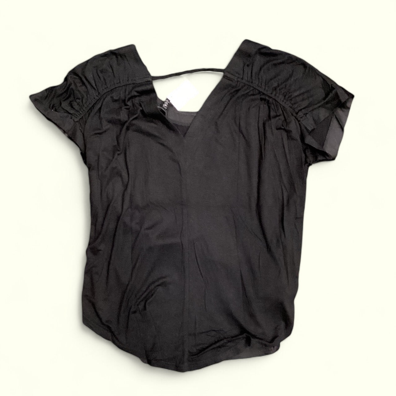 Top Short Sleeve By White House Black Market In Black, Size: Xxs