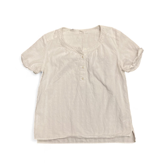 Top Short Sleeve By Gap In White, Size: Xs