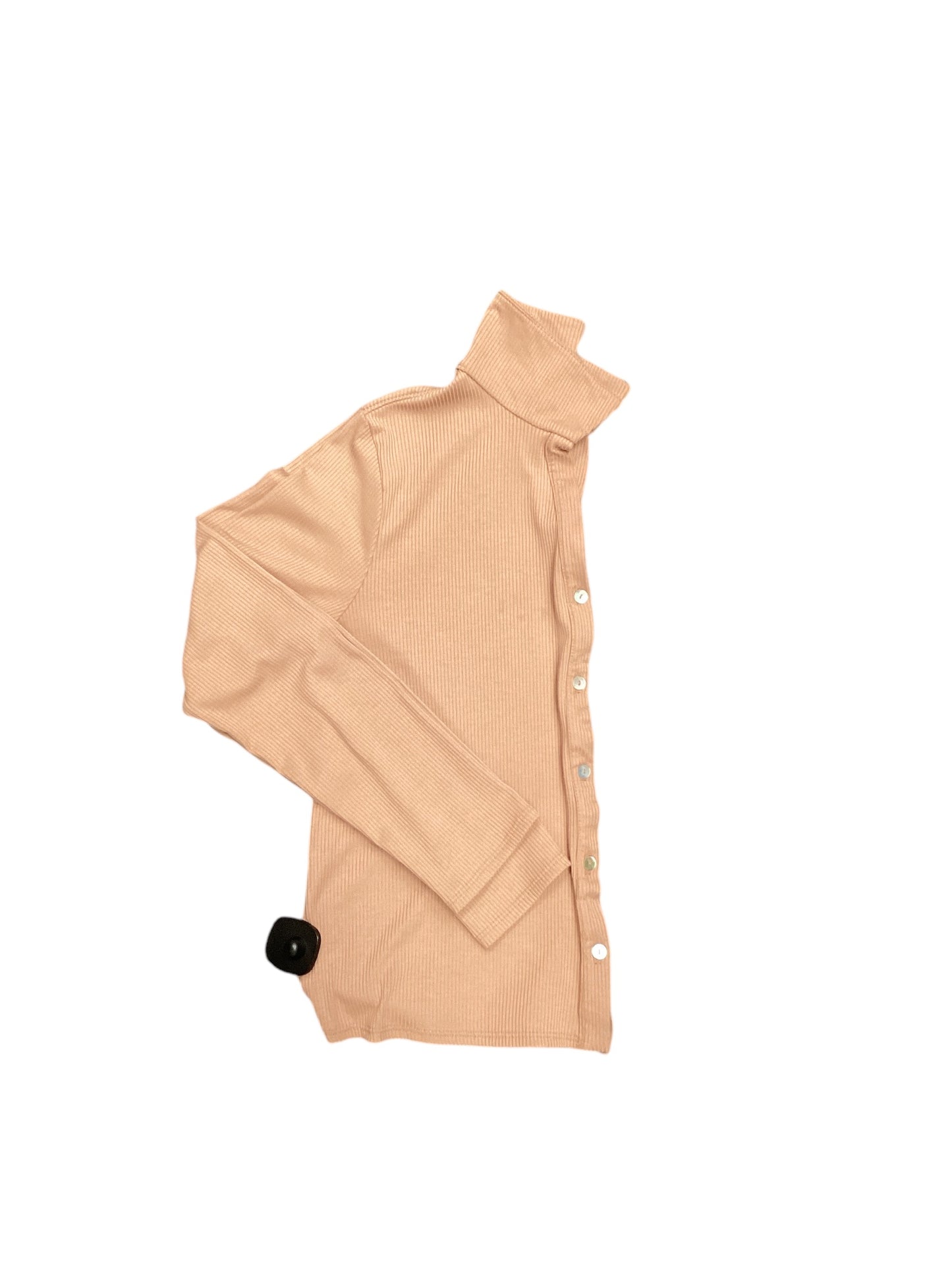 Top Long Sleeve By Green Envelope In Peach, Size: L