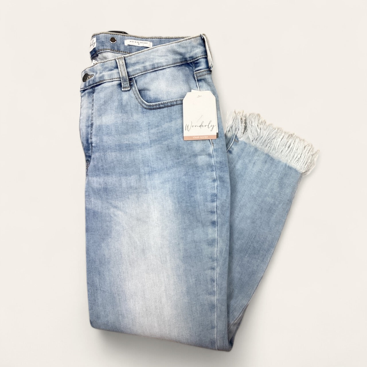 Jeans Skinny By Wonderly In Blue, Size: 16