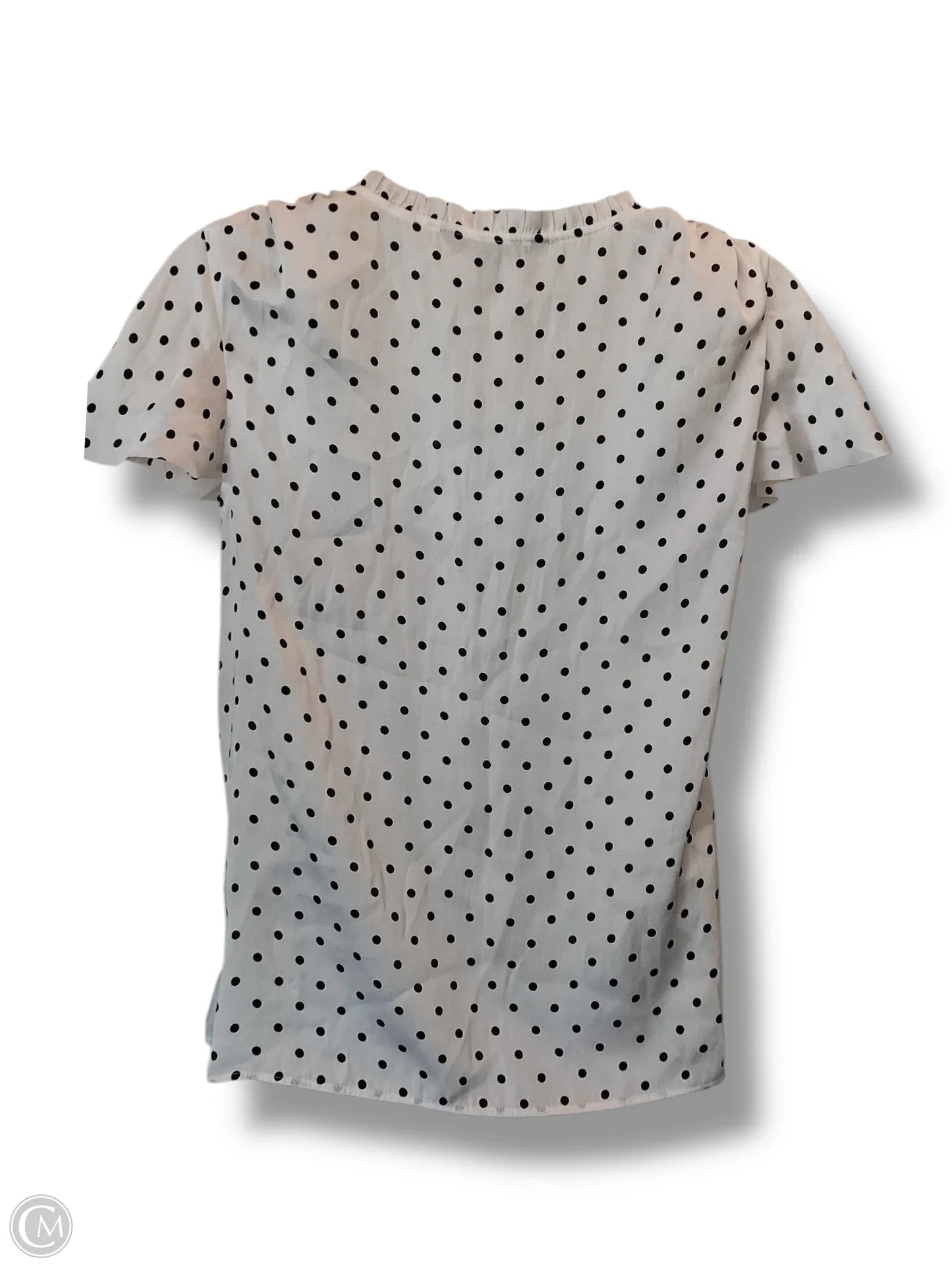 Top Short Sleeve By Banana Republic In Polkadot Pattern, Size: S