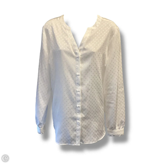 Top Long Sleeve By Elle In White, Size: L