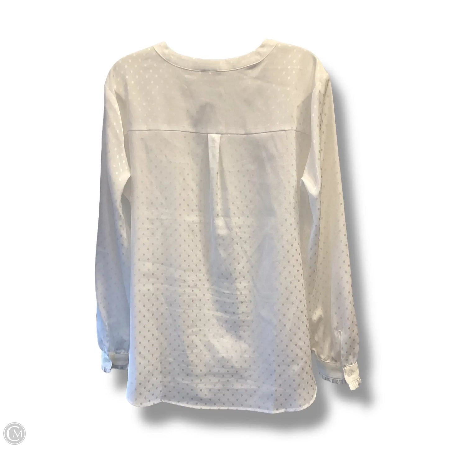 Top Long Sleeve By Elle In White, Size: L