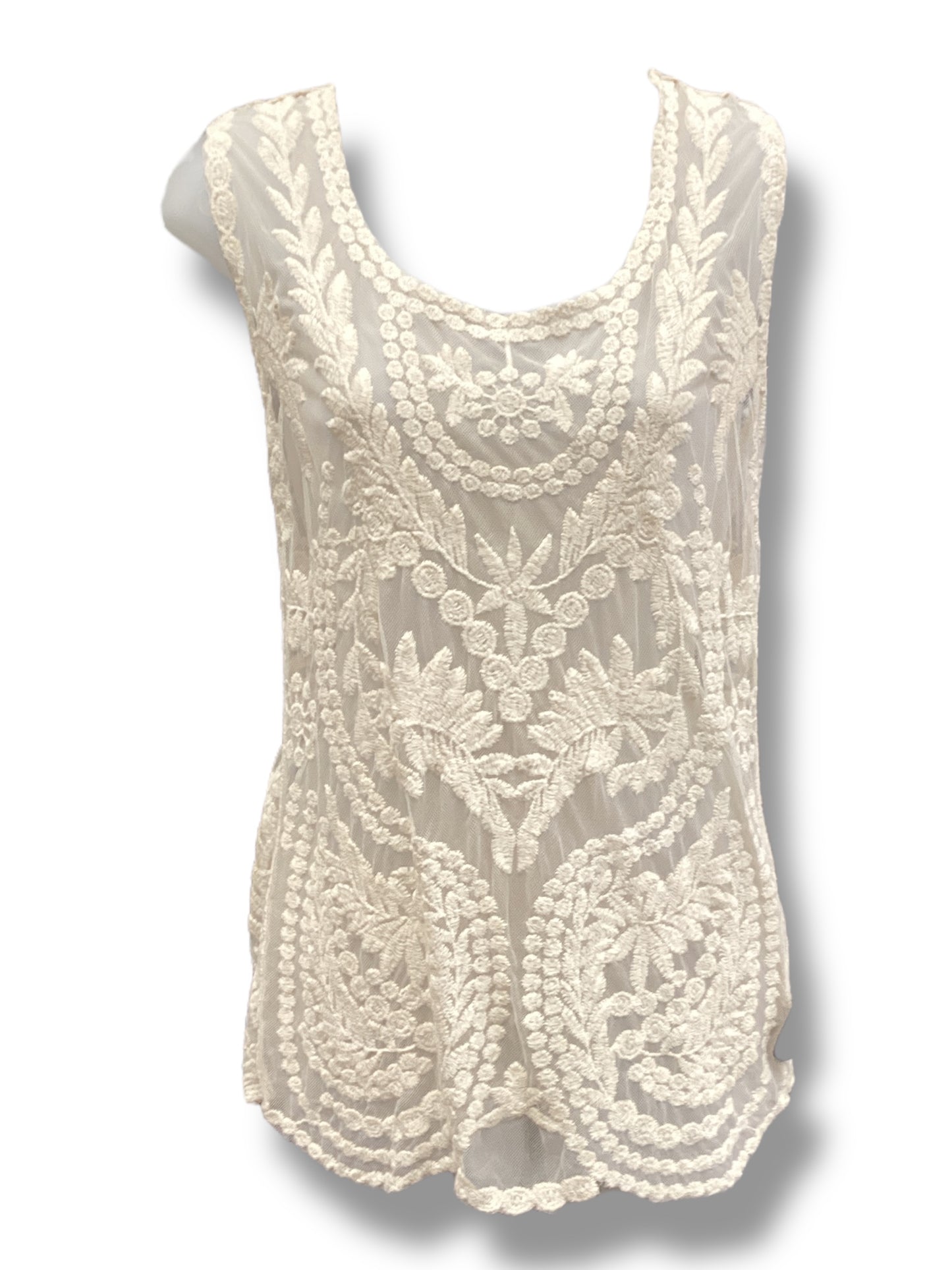 Tank Top By Bobbie Brooks In Beige, Size: 2x