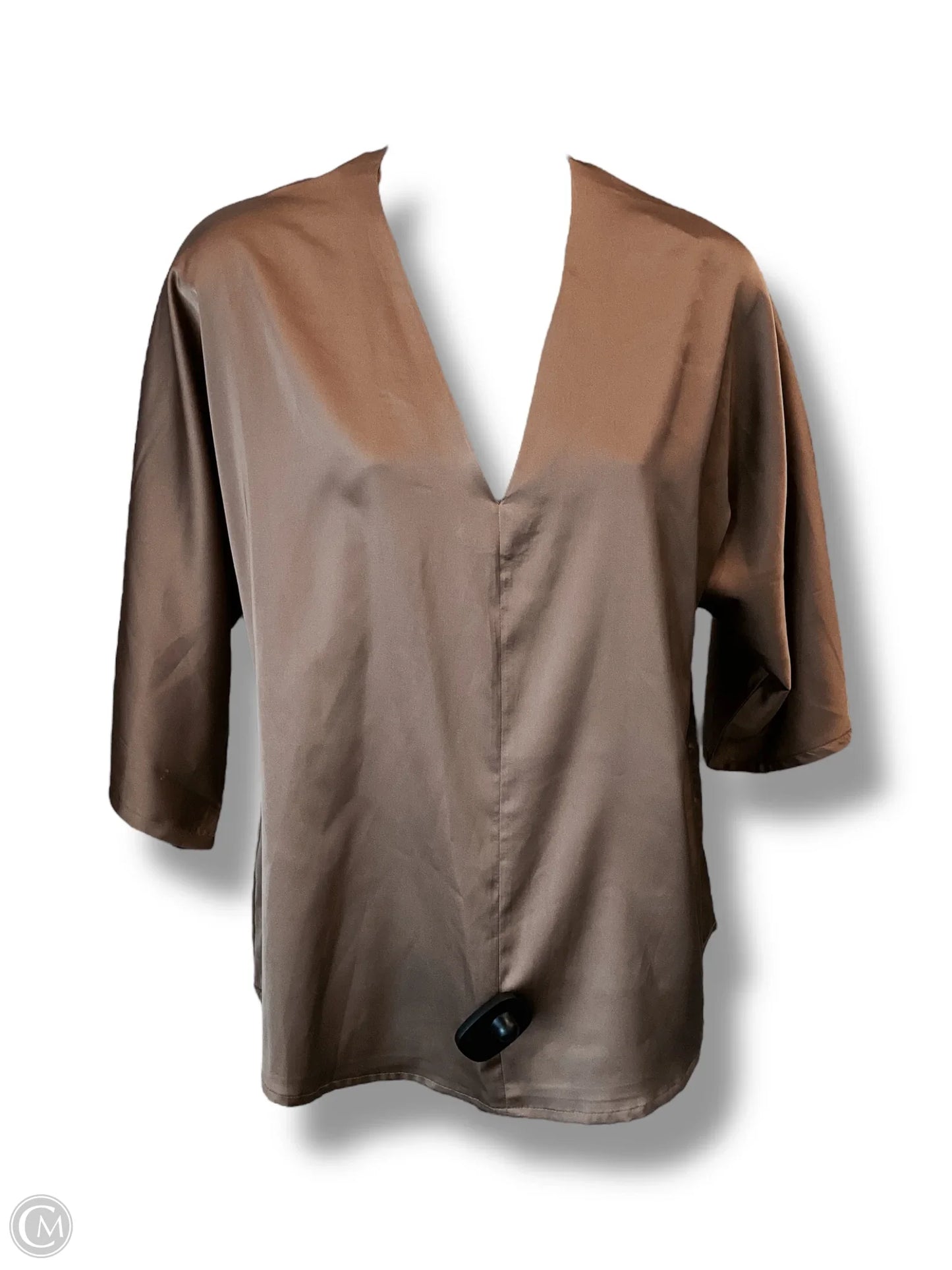 Top Long Sleeve By Banana Republic In Bronze, Size: Xs