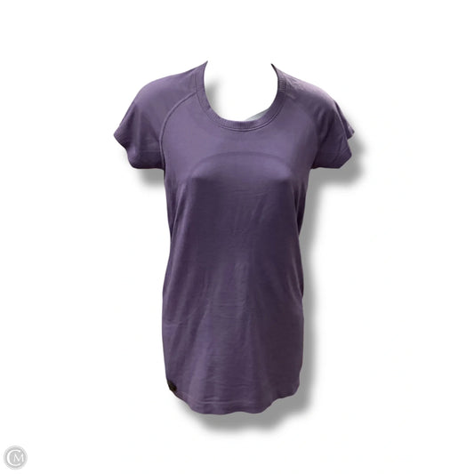 Top Short Sleeve By Lululemon In Purple, Size: M