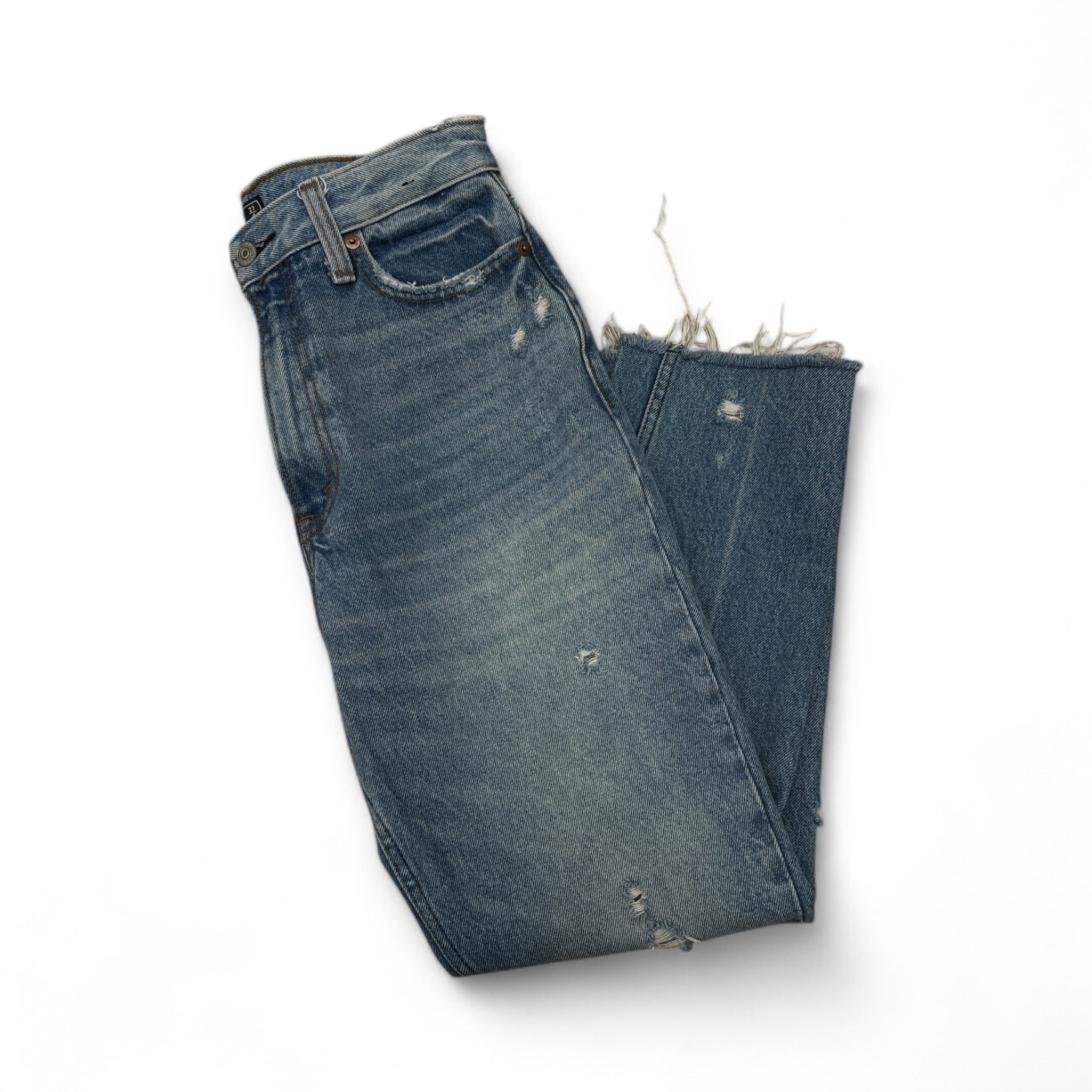 Jeans Straight By Abercrombie And Fitch In Blue, Size: 28