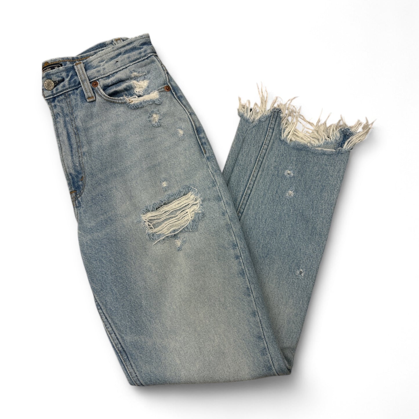 Jeans Straight By Abercrombie And Fitch In Blue, Size: 26