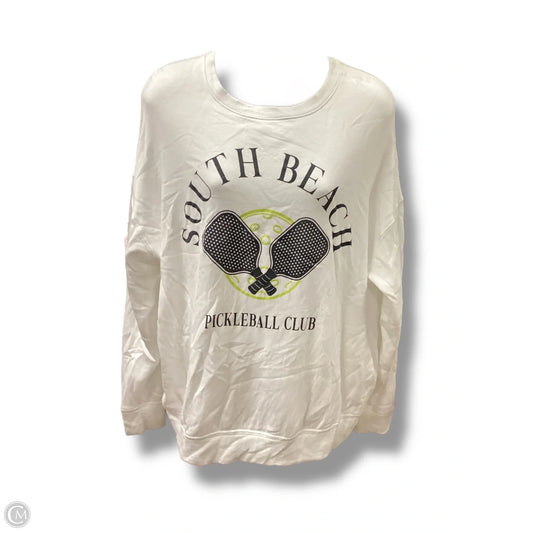 Sweatshirt Crewneck By Green Envelope In White, Size: M