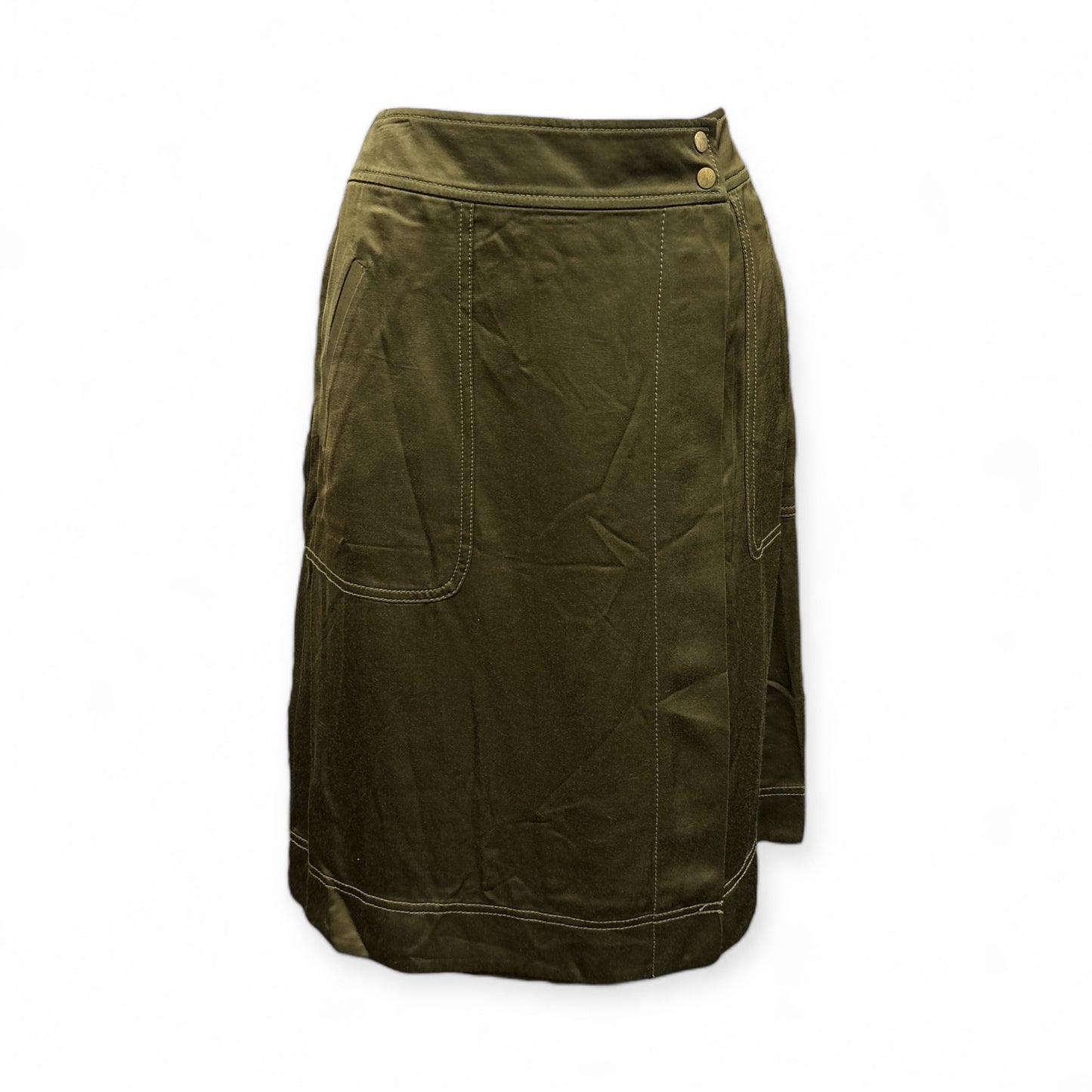 Skirt Midi By Loft In Green, Size: 8